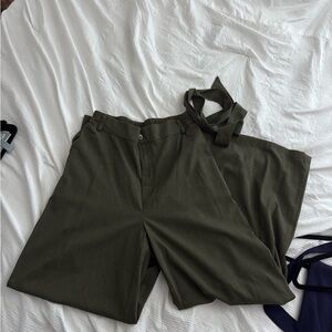 Hooever Women’s Cotton Linen High Waisted Wide Leg Trousers